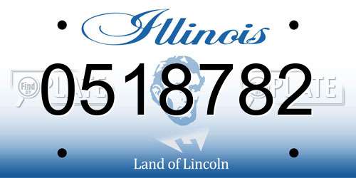 0518782 Illinois License Plate