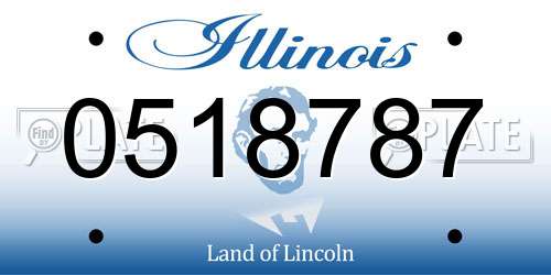 0518787 Illinois License Plate