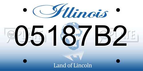 05187B2 Illinois License Plate