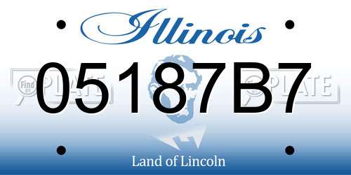 05187B7 Illinois License Plate
