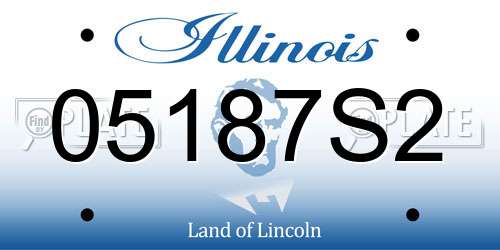 05187S2 Illinois License Plate