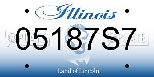05187S7 Illinois License Plate