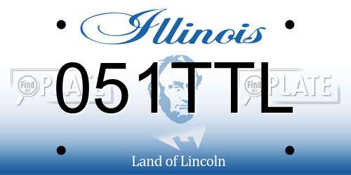 051TTL Illinois License Plate