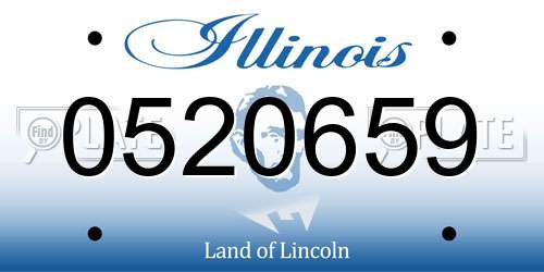 0520659 Illinois License Plate