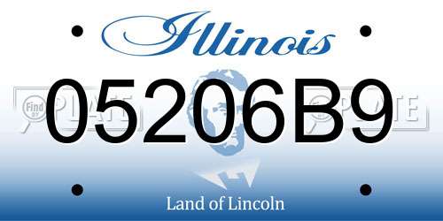 05206B9 Illinois License Plate