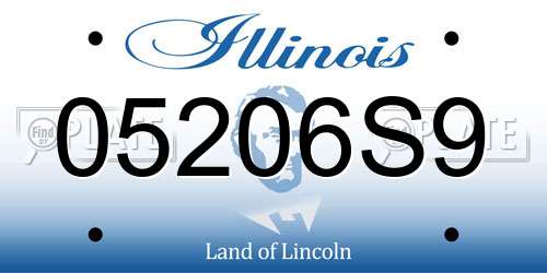 05206S9 Illinois License Plate