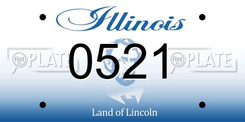 0521 Illinois License Plate