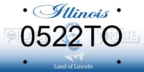 0522TO Illinois License Plate