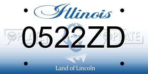 0522ZD Illinois License Plate