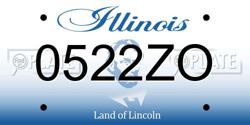 0522ZO Illinois License Plate