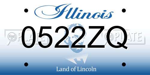 0522ZQ Illinois License Plate