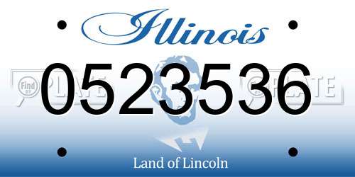 0523536 Illinois License Plate
