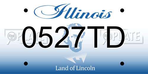 0527TD Illinois License Plate