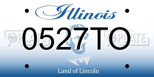 0527TO Illinois License Plate