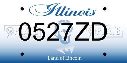 0527ZD Illinois License Plate