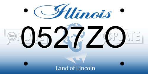 0527ZO Illinois License Plate
