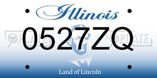 0527ZQ Illinois License Plate