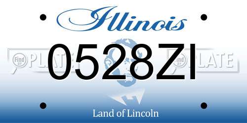 0528ZI Illinois License Plate