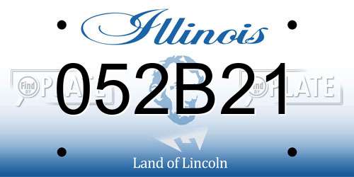052B21 Illinois License Plate