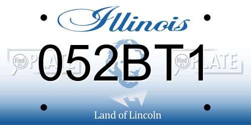 052BT1 Illinois License Plate