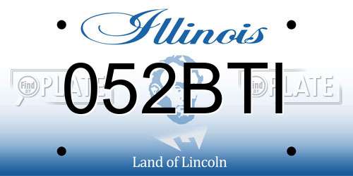 052BTI Illinois License Plate