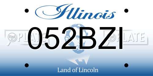 052BZI Illinois License Plate