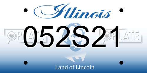 052S21 Illinois License Plate