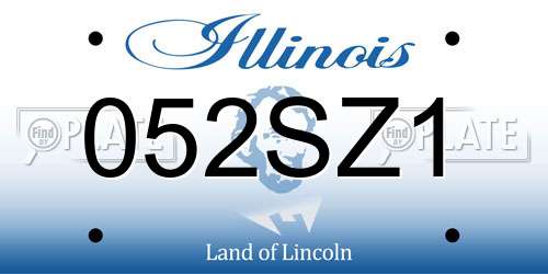 052SZ1 Illinois License Plate