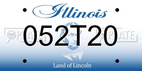 052T20 Illinois License Plate