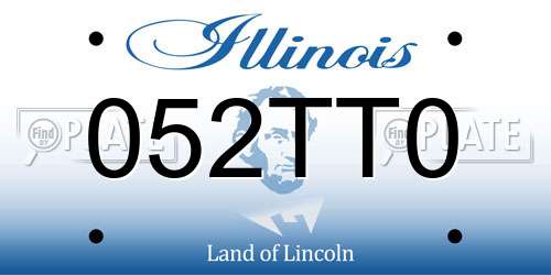 052TT0 Illinois License Plate