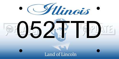 052TTD Illinois License Plate