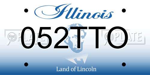 052TTO Illinois License Plate