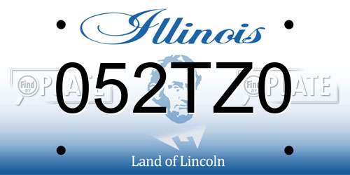 052TZ0 Illinois License Plate