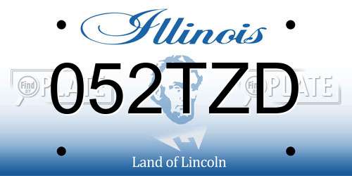 052TZD Illinois License Plate