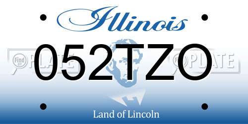 052TZO Illinois License Plate
