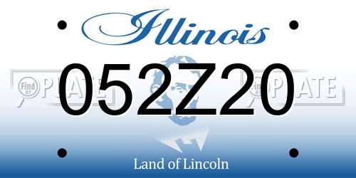 052Z20 Illinois License Plate