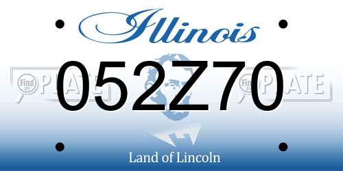 052Z70 Illinois License Plate