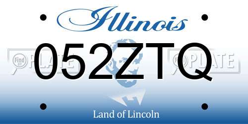 052ZTQ Illinois License Plate