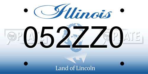 052ZZ0 Illinois License Plate