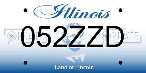 052ZZD Illinois License Plate