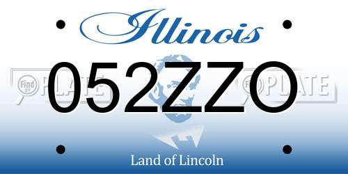 052ZZO Illinois License Plate