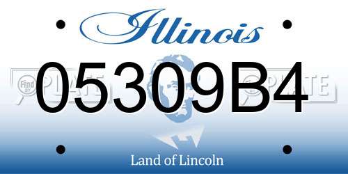 05309B4 Illinois License Plate