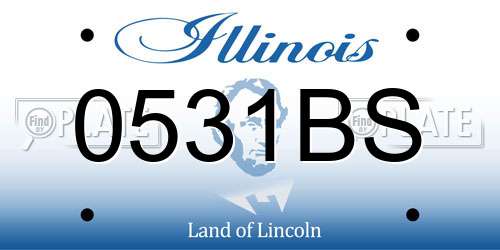 0531BS Illinois License Plate
