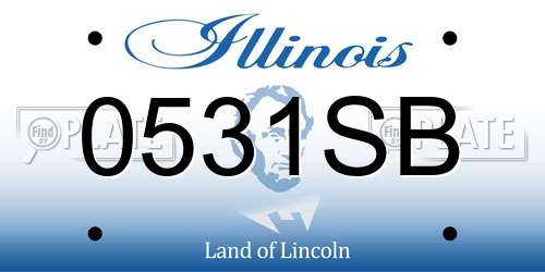 0531SB Illinois License Plate