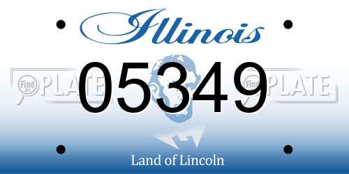 05349 Illinois License Plate