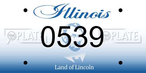 0539 Illinois License Plate