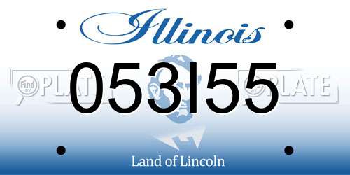 053I55 Illinois License Plate