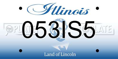 053IS5 Illinois License Plate