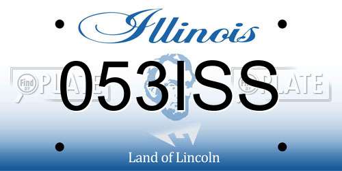 053ISS Illinois License Plate