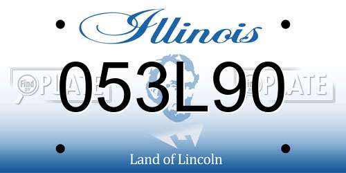 053L90 Illinois License Plate